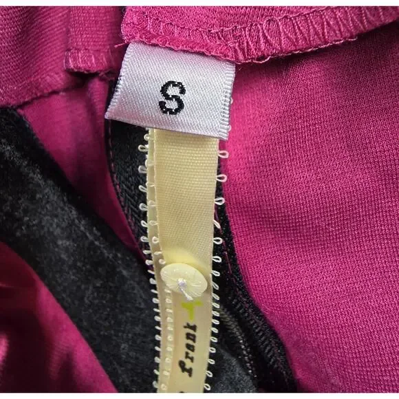 Uncle Frank Sheath Dress Color Block Jersey Ponte Knit 3/4 sleeves Pink Gray S - Picture 8 of 9